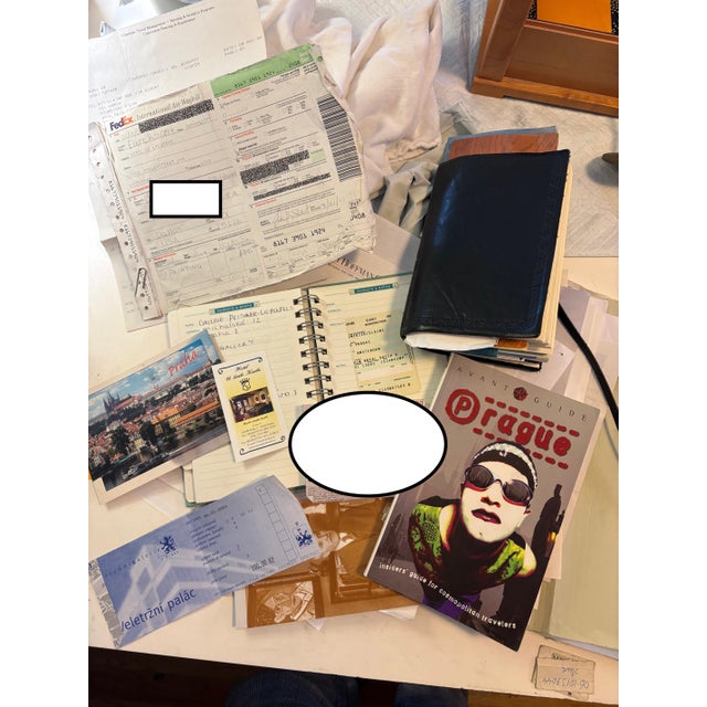 Yellow 30th of February, Original Mixed Medium Painting by Alexander Dolgikh, Prague 2000 88" X 48" For Sale - Image 8 of 9