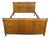 Antique 19th Century Late Victorian Quartersawn Oak Double Full Size Sleigh Bed For Sale