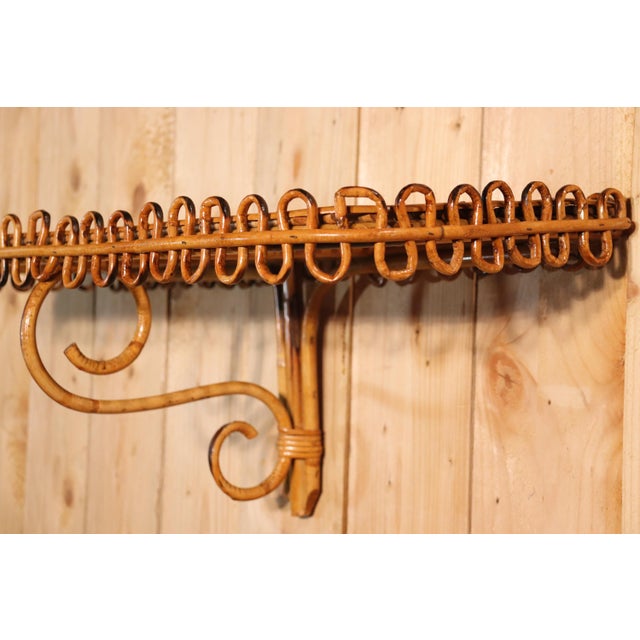 Rattan Mirror and Wall Table by Franco Albini, 1960, Set of 2 For Sale - Image 10 of 18