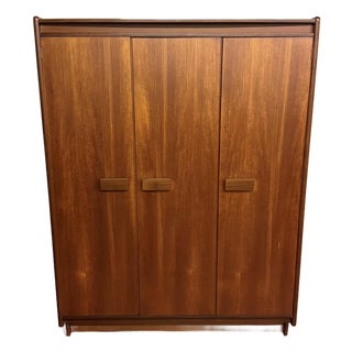 Mid-Century 3 Door Teak Wardrobe by White & Newton For Sale