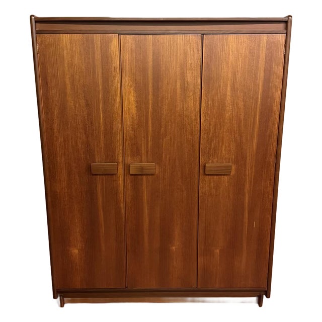 Mid-Century 3 Door Teak Wardrobe by White & Newton For Sale