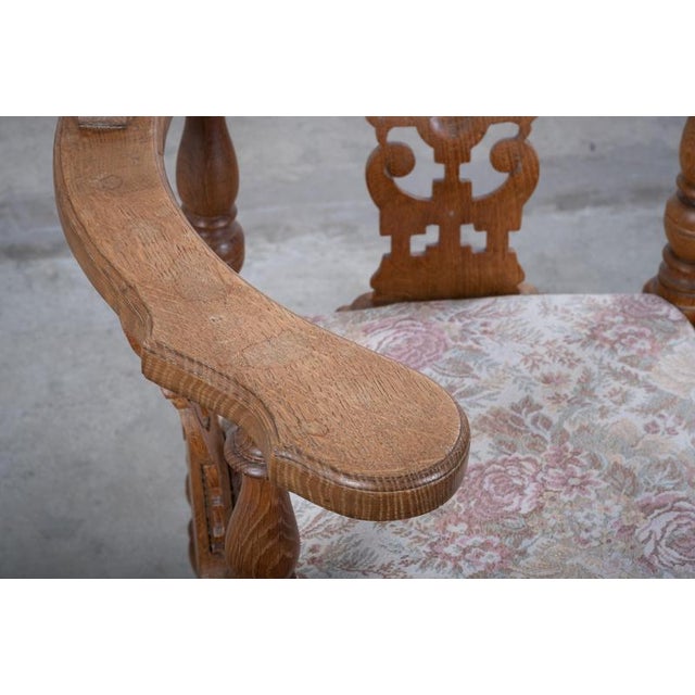 Vintage Danish Oak Corner Chair, 1940s For Sale - Image 10 of 11