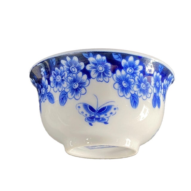 Chinoiserie Chinoiserie Blue and White Tea Set 11 Pcs For Sale - Image 3 of 9