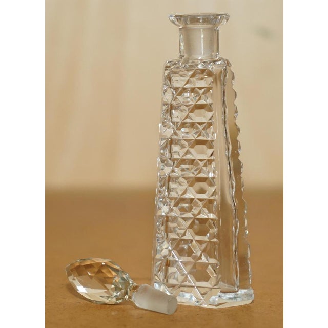 Antique Cut Glass Crystal Collectable Dressing Table Perfume Bottle, 1920 For Sale - Image 12 of 14