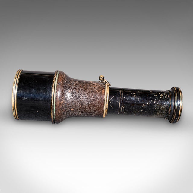 Small Antique Opera Monocular, German, Brass, Leather, Viewing Scope, Victorian For Sale - Image 4 of 9