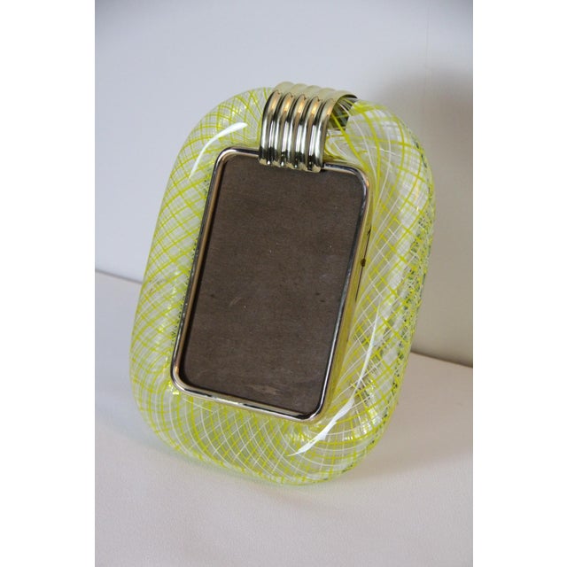 Yellow Murano Glass Filigree Frame, 2000s For Sale - Image 7 of 18