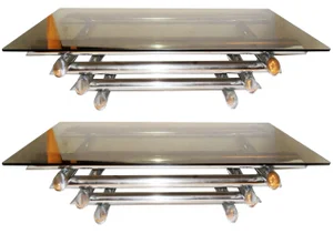 Vintage French Side Tables by Willy Rizzo - Pair