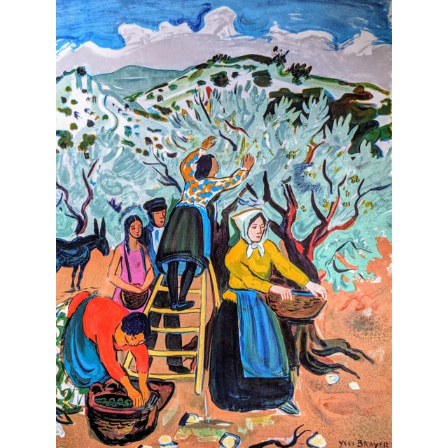 Yves BRAYER Provence Alpilles, Affiche Litho printed by Mourlot - Musée GALLIERA 1976, signed in the plate, Rare and hard...