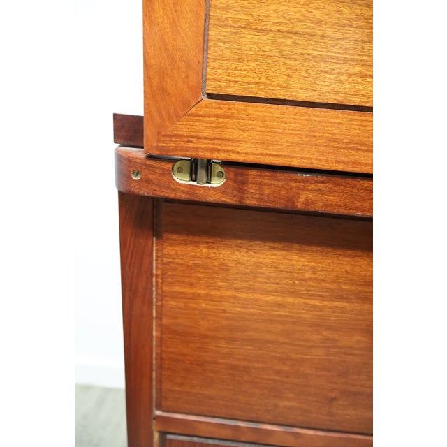 1960s George Zee Teak and Brass Flip-Top Cocktail Bar Cabinet For Sale - Image 13 of 16