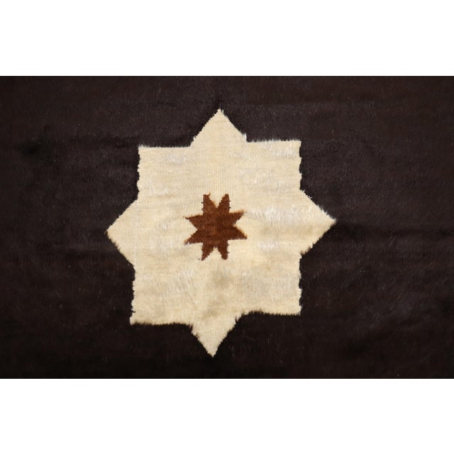 Mid 20th Century Vintage Zabihi Collection Mohair Turkish Rug - 5' x 6'5" For Sale - Image 5 of 6