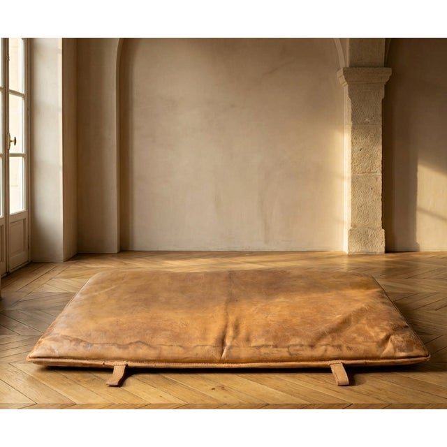 Brown Vintage Leather Gym Mat, Former Czechoslovakia, 1930s For Sale - Image 8 of 8