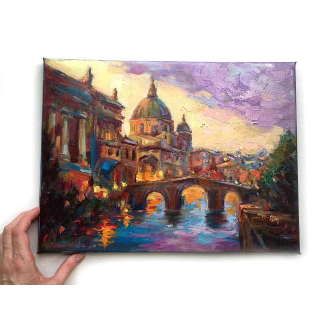 Hello, My name is Valeriya Serova, I am a professional artist. This is my original painting " Italy landscape" 100% hand...