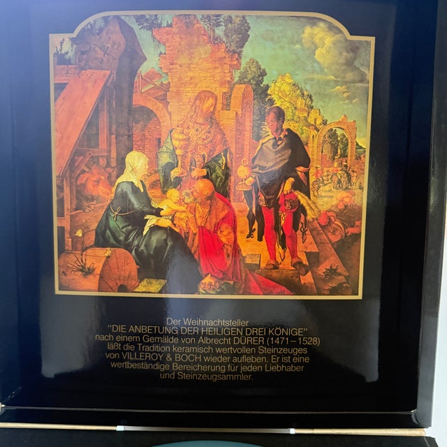Porcelain Christmas Plate of the Adoration of the Magi After Albrecht Dürer for Villeroy & Boch Mettlach, Germany, 1978 For Sale - Image 4 of 7