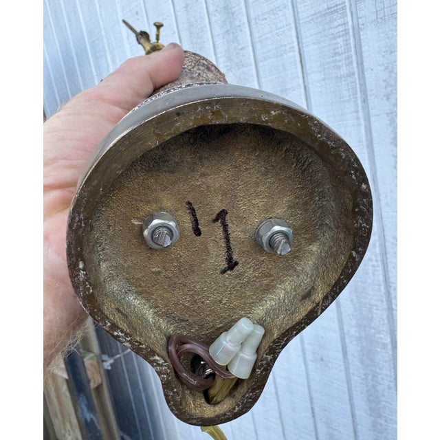 Vintage Bronze on Marble Colonial Williamsburg Table Lamp For Sale In West Palm - Image 6 of 8