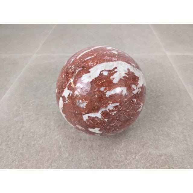 1990s Italian Table with Tricolor Marble Spheres, 1990s For Sale - Image 5 of 9
