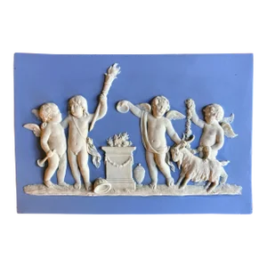 Antique 18th Century Wedgwood Jasperware Plaque Depicting Sacrifice to Hymen