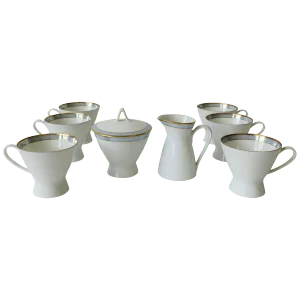 Midcentury Modern White Porcelain Coffee or Tea Set by Rosenthal