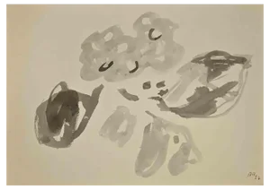 Vincenzo Gatti, Abstract Composition, Watercolor on Paper, 1957