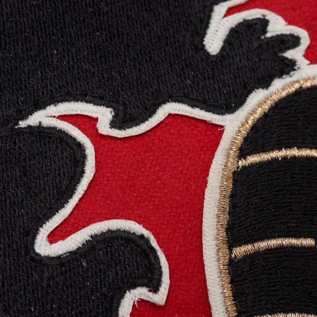 Schumacher Contemporary Schumacher Lionheart Applique Lumbar Pillow in Red Black Gold For Sale - Image 4 of 9