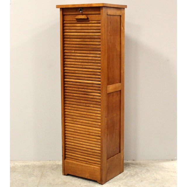 Vintage Filing Cabinet in Oak, 1920s For Sale - Image 10 of 10