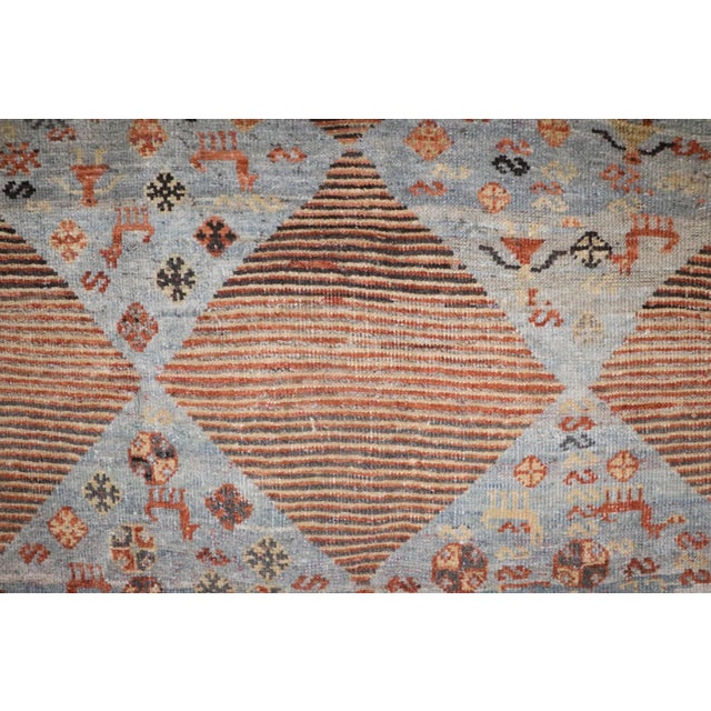 Folk Art Persian Gabbeh Rug no. j3316 For Sale - Image 4 of 11