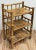 Vintage Scorched Bamboo Three Tier Etagere Shelf For Sale - Image 4 of 11