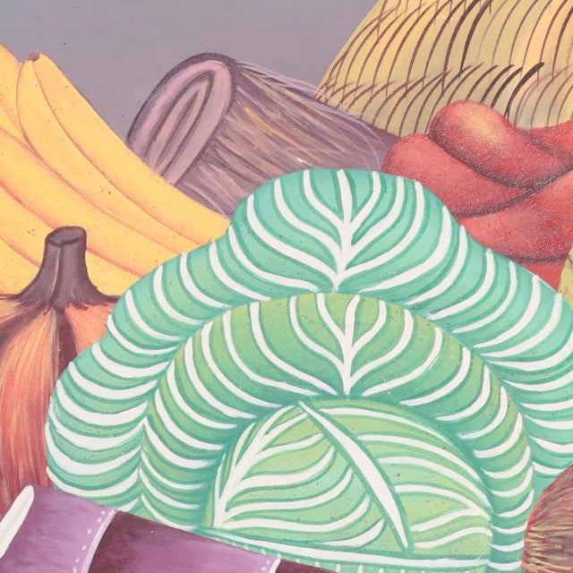 Early 21st Century Haitian Painting of Fruit and Vegetables For Sale - Image 5 of 8