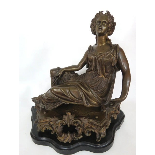 French Bronze Early 1900s Woman Figure Statue Sculpture For Sale - Image 11 of 11