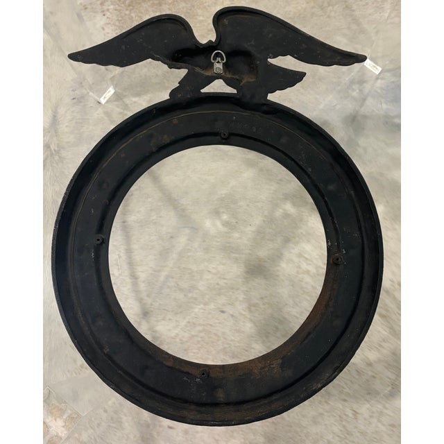 Vintage Federal, Americana Style Cast Iron Round Eagle Frame For Sale - Image 11 of 13