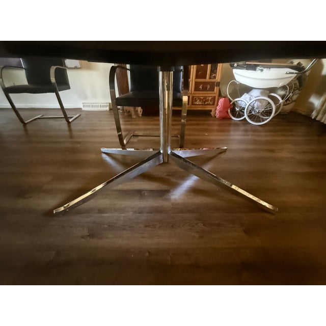 Mid-Century Modern Florence Knoll 96" Black Marble Dining Table For Sale - Image 3 of 4