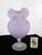 1970s Glass Vase Large 13" Victorian Purple Mouth Blown Frosted with Ruffle Top For Sale - Image 10 of 10