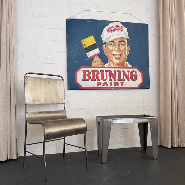 Early 20th Century Industrial Brushed Steel Hospital Chair For Sale - Image 4 of 8