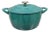 Mid Century Modern Style Green Cast Iron Dutch Oven 6.5 Qt 6.2 L Pot With Lid For Sale