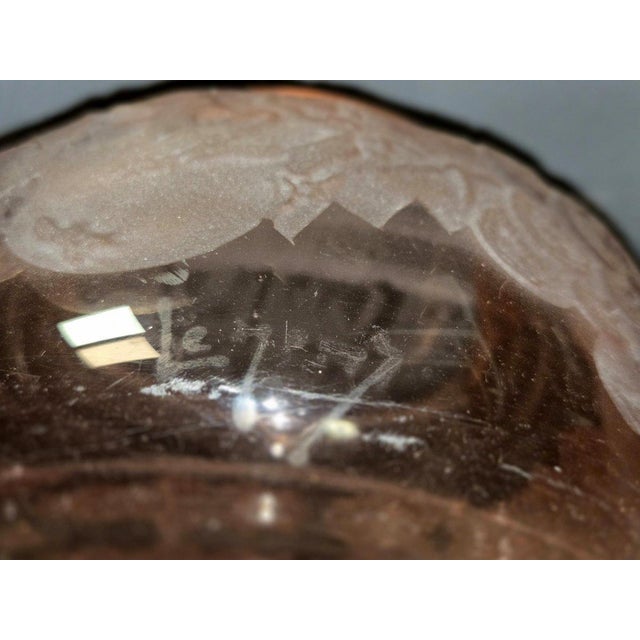 Glass Glass Vase with Acid-Etched Motifs from Legras, 1920s For Sale - Image 7 of 9