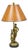 Vintage Maitland Smith Bronze Figure Golfer Sculpture Table Lamp W Leather Shade For Sale