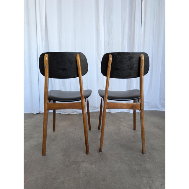 Vintage Dining Chair in Black Leather from Stol Kamnik, 1970s For Sale - Image 16 of 18