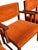 Wood 1970's Bernhardt Mid Century Modern Burnt Orange Velvet Rolling Dining Chairs - Set of 4 For Sale - Image 7 of 11