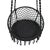 Vintage Black Macrame Rope Swing Chair For Sale - Image 4 of 7
