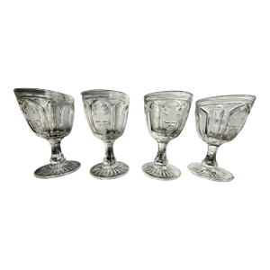 Vintage Mma Fine Wine Glass Goblets - Set of 4