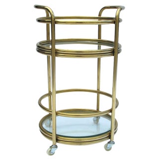 1970s Milo Baughman 3-Tier Bar Cart For Sale