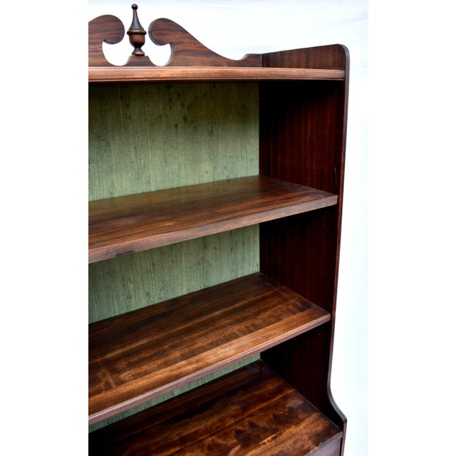 Chippendale Chippendale Style Mahogany Bookcase With Cannonball Feet For Sale - Image 3 of 12
