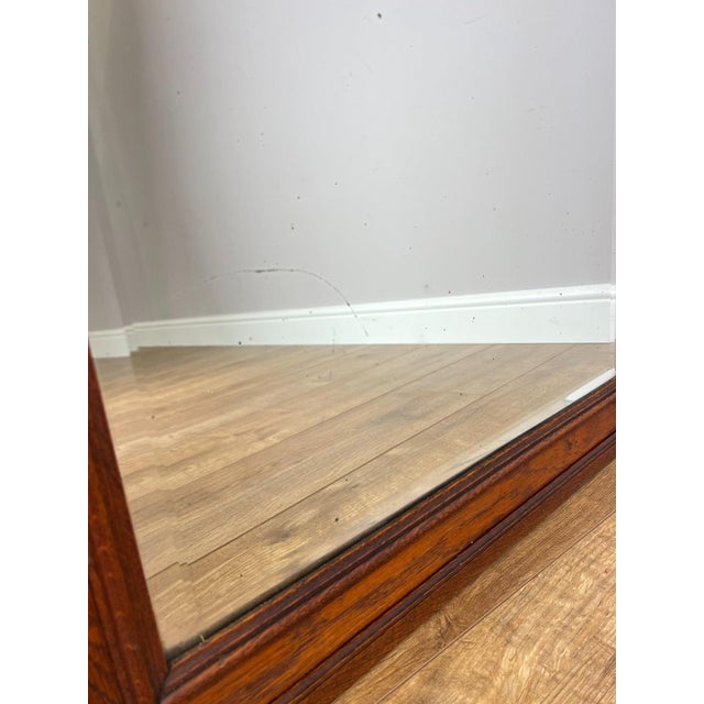 Gold Antique French Oak Wall Mirror wirh Carved Frame For Sale - Image 8 of 14