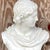 White Vintage Boho Global Views Glazed Terra Cotta Bust For Sale - Image 8 of 13