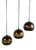 Fat Lava Metal Pendant Lamps, 1970s, Set of 3 For Sale