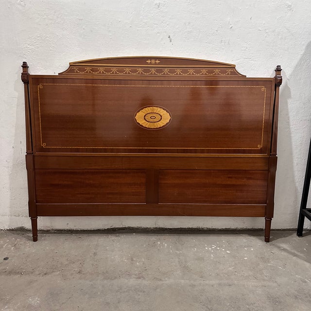 20th Century Edwardian Headboard in Wood, England, 1930s For Sale - Image 4 of 18