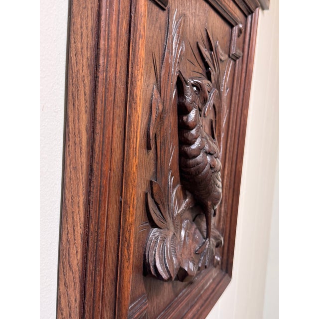 Rustic European 19th Century Black Forest Wall Panel Bird For Sale - Image 3 of 14