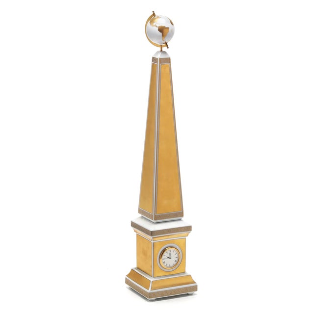 Rosenthal Versace “Carpe Diem” Gilt Porcelain Obelisk Clock — Limited Edition For Sale In Los Angeles - Image 6 of 8
