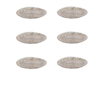 Chiara 6-Piece Fusion Glass Serving Platter Set, 8.25" For Sale