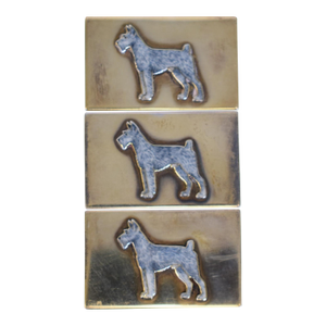Set of 3 Sterling Matchbook Holders With Enamel Scottish Terriers Provenance: The Susie Hilfiger Collection