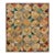 Very Pretty Multi Colored Floral Tumbling Block Pattern Set on a a Light Yellow Tan Background Vintage Signed Sg and Dated 1950 American Hooked Rug For Sale